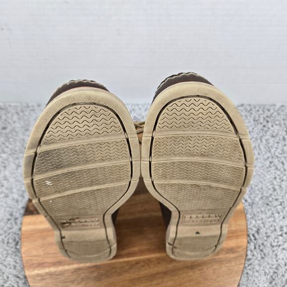 Sperry Top Sider Men 8M Leeward 2-Eye Two Tone Brown Leather Lifestyle Boat Shoe - Picture 9 of 12